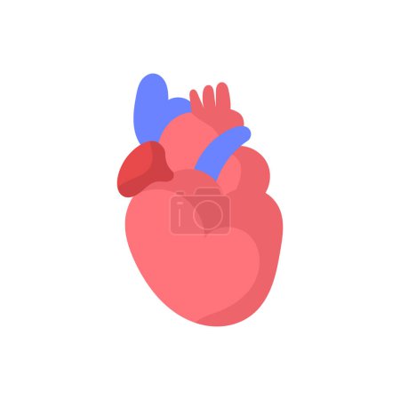 Téléchargez les photos : Illustration d'art Design Concept Anatomie Corps Symbole humain Icône Logo réaliste du coeur Cardio - en image libre de droit