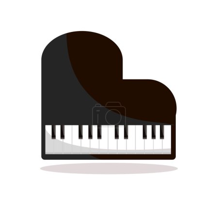Téléchargez les illustrations : Art illustration seamless pattern icon logo music tools design concept symbol of piano - en licence libre de droit