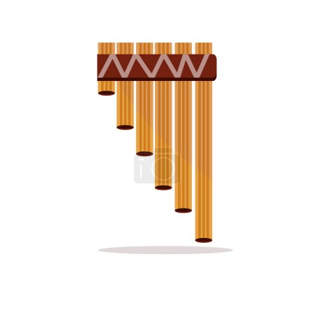 Illustration for Art illustration icon logo music tools design concept symbol of zamponia - Royalty Free Image