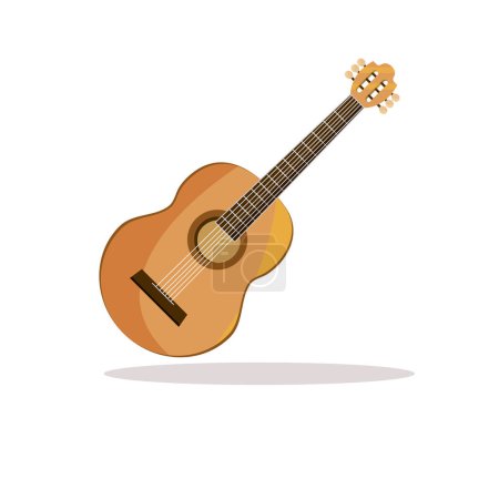 Illustration for Art illustration icon logo music tools design concept symbol of guitar - Royalty Free Image