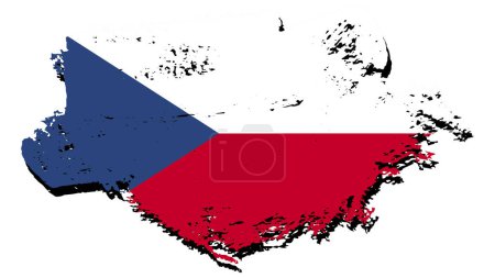 Téléchargez les photos : Art Illustration design nation drapeau avec signe symbole pays de Tchèque - en image libre de droit