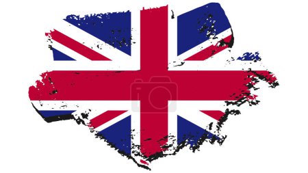 Téléchargez les illustrations : Art Illustration dessin nation drapeau avec signe symbole pays du Royaume-Uni - en licence libre de droit