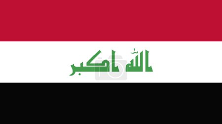 Ilustración de Art Illustration diseño bandera de la nación con símbolo de signo país de Irak - Imagen libre de derechos