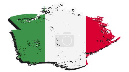Téléchargez les photos : Art Illustration dessin nation drapeau avec signe symbole pays de l'Italie - en image libre de droit