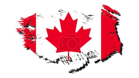 Art Illustration design nation flag with sign symbol country of Canada