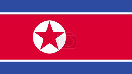 Ilustración de Art Illustration diseño bandera de la nación con símbolo de signo país de Corea del Norte - Imagen libre de derechos