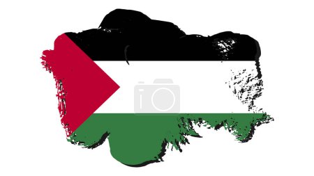 Ilustración de Art Illustration diseño bandera de la nación con símbolo de signo país de Palestina - Imagen libre de derechos