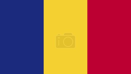 Illustration for Art Illustration design concept flat nation flag sign symbol country of Romania - Royalty Free Image