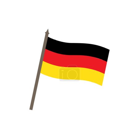 Téléchargez les illustrations : Drapeau allemand icône vectoriel illustration logo design - en licence libre de droit