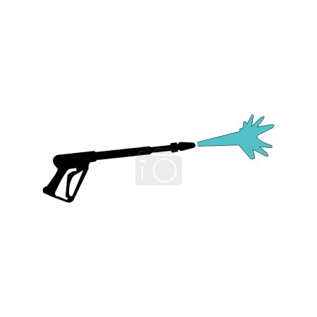 alta presión pistola de agua icono vector ilustración logo diseño