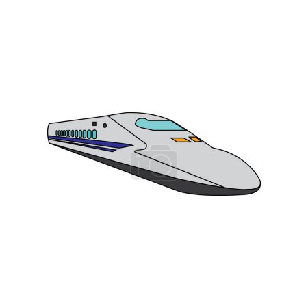 Illustration for Fast train icon vector illustration symbol design - Royalty Free Image