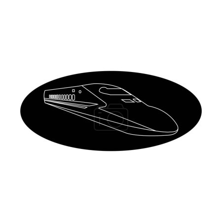 Illustration for Fast train icon vector illustration symbol design - Royalty Free Image