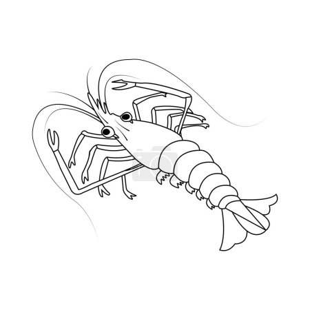 Téléchargez les illustrations : Crevettes icône vectoriel illustration symbole conception - en licence libre de droit