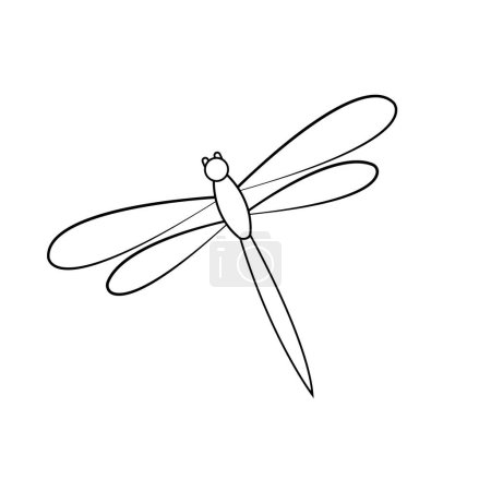 Téléchargez les illustrations : Icône libellule vecteur illustration symbole conception - en licence libre de droit