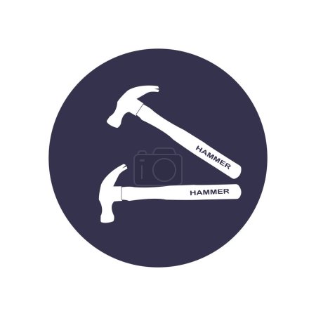 Illustration for Hammer icon vector illustration logo design - Royalty Free Image