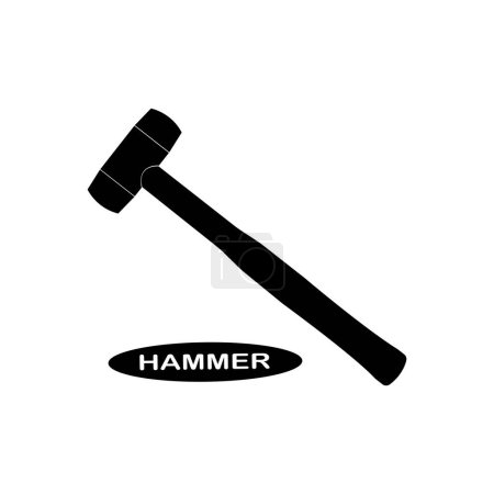 Illustration for Hammer icon vector illustration logo design - Royalty Free Image