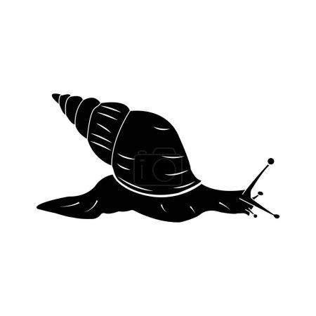 Téléchargez les illustrations : Escargot icône vectoriel illustration symbole conception - en licence libre de droit