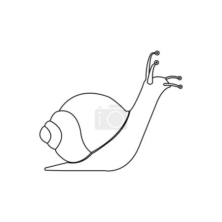 Téléchargez les illustrations : Escargot icône vectoriel illustration symbole conception - en licence libre de droit