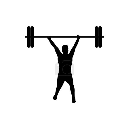 Illustration for Weight lifter icon vector illustration symbol design - Royalty Free Image