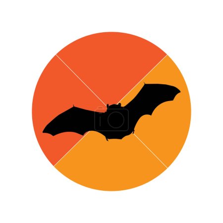Illustration for Flying bat icon design template vector isolated illustration - Royalty Free Image
