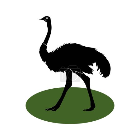 Téléchargez les illustrations : Ostrich icon vector illustration simple design - en licence libre de droit