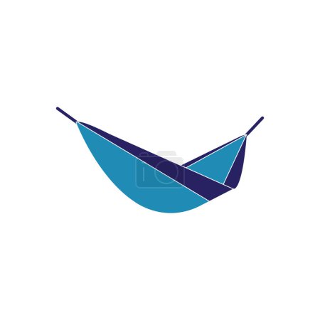 Ilustración de Hamaca icono vector ilustración logotipo plantilla. - Imagen libre de derechos