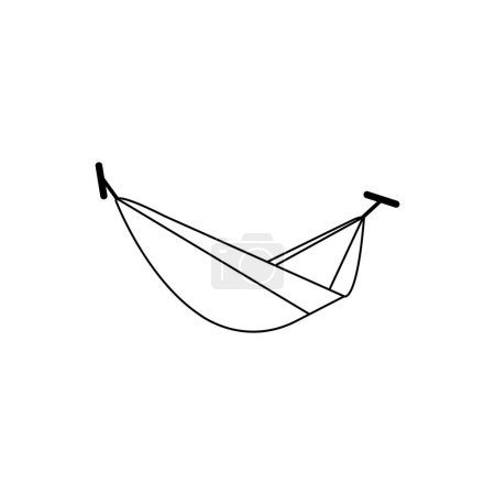 Ilustración de Hamaca icono vector ilustración logotipo plantilla. - Imagen libre de derechos