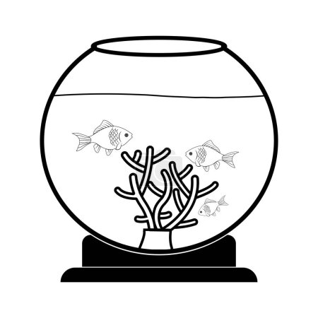mini aquarium icon vector illustration simple design