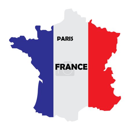 Ilustración de Diseño de símbolo de ilustración de vector de icono de mapa de Francia - Imagen libre de derechos
