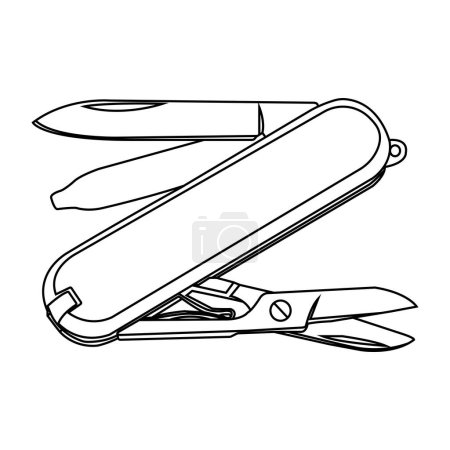 Illustration for Penknife icon vector illustration symbol design - Royalty Free Image