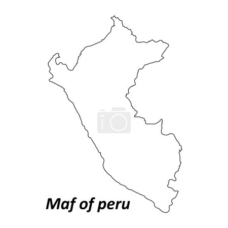 Illustration for Peru map icon vector illustration symbol design - Royalty Free Image