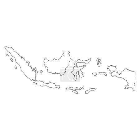 Téléchargez les illustrations : Indonésie icône de carte illustration vectorielle design simple - en licence libre de droit