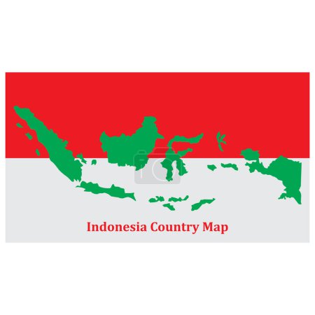 Téléchargez les illustrations : Indonésie icône de carte illustration vectorielle design simple - en licence libre de droit