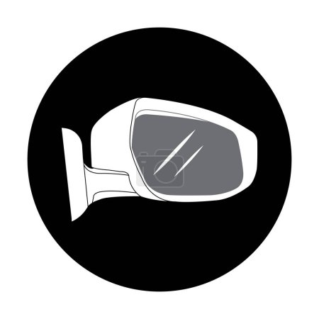 Illustration for Car mirror icon vector illustration symbol design - Royalty Free Image