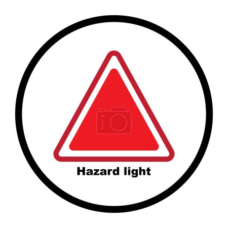 Ilustración de Icono de luz de peligro vector ilustración símbolo diseño - Imagen libre de derechos