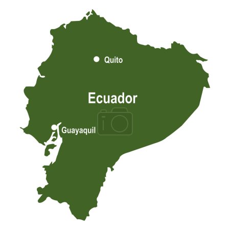 Ilustración de Ecuador mapa icono vector ilustración símbolo diseño - Imagen libre de derechos