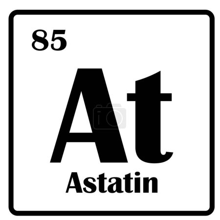 Illustration for Astatine element icon vector illustration template symbol - Royalty Free Image