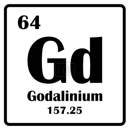Illustration for Gadolinium Element icon vector illustration symbol design - Royalty Free Image