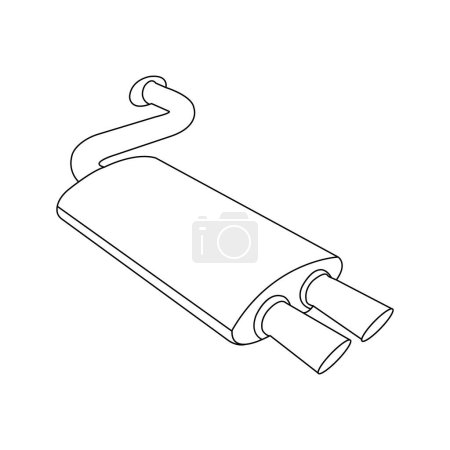 Illustration for Car exhaust icon vector illustration symbol design - Royalty Free Image