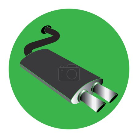Téléchargez les illustrations : Icône d'échappement de voiture illustration vectorielle symbole conception - en licence libre de droit