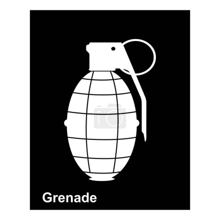 Ilustración de Icono de granada vector ilustración símbolo diseño - Imagen libre de derechos