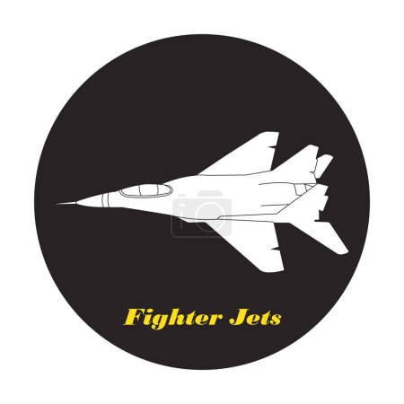 Téléchargez les illustrations : Avion de chasse icône vectoriel illustration symbole conception - en licence libre de droit