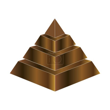 Téléchargez les illustrations : Pyramide icône vectoriel illustration symbole conception - en licence libre de droit
