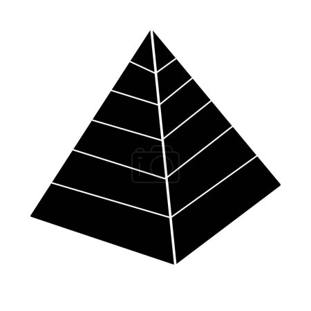 Téléchargez les illustrations : Pyramide icône vectoriel illustration symbole conception - en licence libre de droit