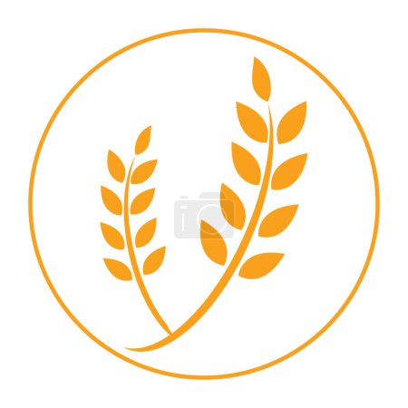 Agriculture wheat Logo Template vector icon design illustration