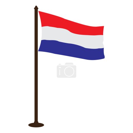 Téléchargez les illustrations : Drapeau Pays-Bas icône vectoriel symbole design - en licence libre de droit