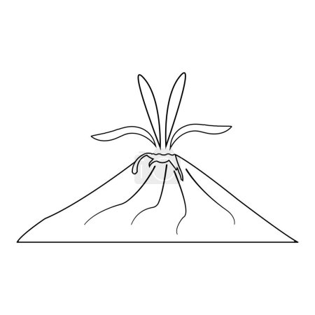 Ilustración de Erupción icono del volcán vector ilustración símbolo diseño - Imagen libre de derechos