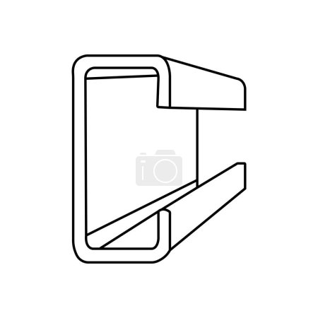 Téléchargez les illustrations : Profil icône en acier vectoriel illustration design - en licence libre de droit