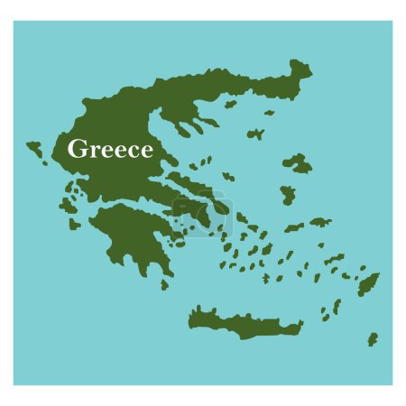 Illustration for Greece country map icon vector illustration design - Royalty Free Image