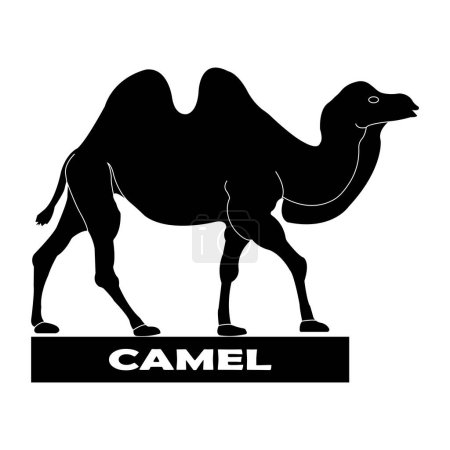 Téléchargez les illustrations : Dessin d'illustration vectoriel logo chameau - en licence libre de droit